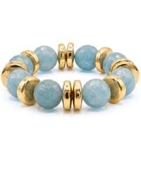 Jaredjamin - Olivia Gemstone & Disc Stretch Bracelet - Lyst