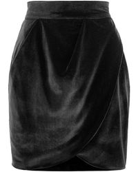 AVENUE No.29 - Velvet Wrap Mini Skirt – - Lyst