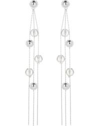 Classicharms - Frostlily Clear Crystal & Bead Drop Earrings - Lyst
