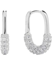 Vanhi - Nouf Pavé Hoop Earrings - Lyst