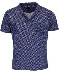 lords of harlech - Bobby City Geo Merino Jersey Collared Shirt - Lyst