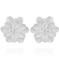 Far East Jewelry - Handcrafted Flower Cluster Earrings - Lyst