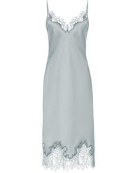 Avenue 8 - Silk Lace Detailed Midi Cami Dress - Lyst