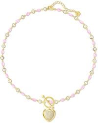 Cloud Haven - Studded Heart Clasp Necklace - Lyst