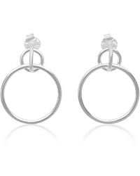 FV Jewellery - Bijoux Double Ring Earrings - Lyst