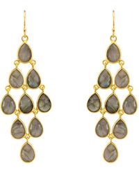 LÁTELITA London - Erviola Gemstone Cascade Earrings Labradorite - Lyst