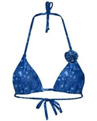 Blackbough Swim - Parker Triangle Top Cyanotype - Lyst