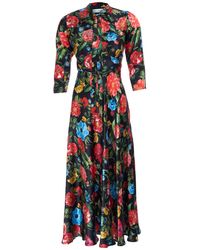 Sofia Tsereteli - Multi Floral Silk Dress - Lyst