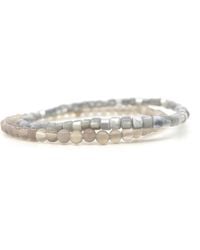Shar Oke - Agate & Mother Of Pearl Beaded Bracelet - Lyst