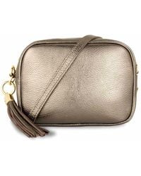 Apatchy London - The Tassel Bronze Leather Crossbody Bag - Lyst
