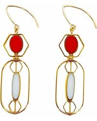 Aracheli Studio - And Vintage German Glass Beads Art Deco Earrings - Lyst