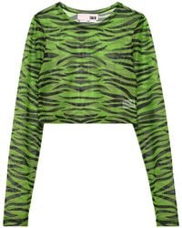 Come on - Pop Zebra Tulle Crop Top - Lyst