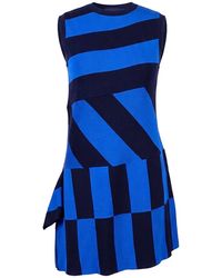 Arto. - Bolding Stripes Asymmetric Mini Tunic Dress - Lyst