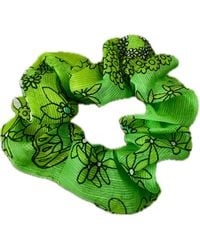 Introvertie VIENNA - Silk Linen Scrunchies Lime Bloom - Lyst