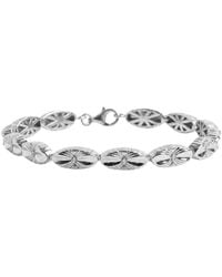 Gutta Design - Shell Bracelet Rhodium Plated - Lyst