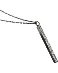 Posh Totty Designs - Textured Oxidised Sterling Bar Necklace - Lyst