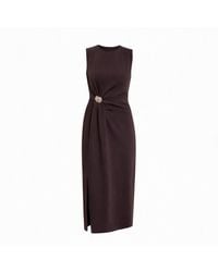 Nuvv Collection - Elegant Draped Midi Dress With Detail - Lyst