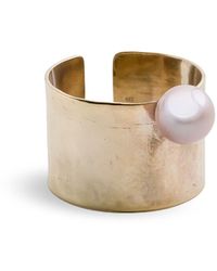Silver Moon - Pearl Sterling Ring – Golden Aura - Lyst