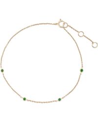 Zohreh - Emerald Station Bracelet 9K - Lyst