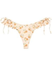 Montce - Cherry Sherbet Uno Ruffle Bows Bikini Bottom - Lyst