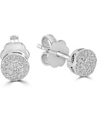 Artisan - Round Diamond Cluster Stud Earrings - Lyst
