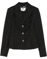 Nissa - Rhinestone-Embellished Brocarde Blazer - Lyst