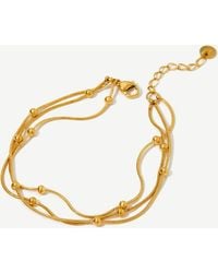 Elk & Bloom - Triple Satellite Chain 14K Link Bracelet - Lyst