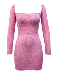 Elsie & Fred - The Scorpios Pink Lace Dress - Lyst