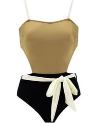 Aulala Paris - Jazzed Up One-Piece Swimsuit With Belt - Lyst