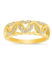 Kylie Harper - Interlocking Hearts Diamond Cz Ring - Lyst