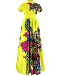 RAHYMA - Floral Bold Print Vintage Maxi Dress - Lyst