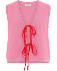 Sugarhill - Zina Knit Vest, Tipping - Lyst
