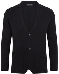 Paul James Knitwear - Lightweight Organic Cotton Linen Luca Knitted Blazer - Lyst