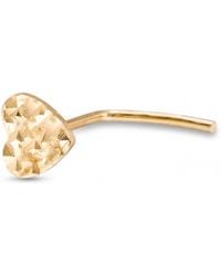 Zahav Jewelry - 14K Solid 24G Heart-Shaped Nose Stud - Lyst