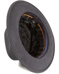Dasmarca Hats - Pablo Slate Dark Felt Wide Brim Wool Felt Fedora Hat - Lyst