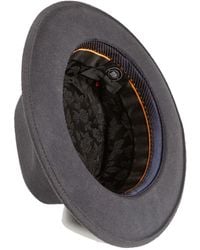 Dasmarca Hats - Pablo Slate Dark Felt Wide Brim Wool Felt Fedora Hat - Lyst