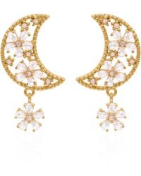 Luna Charles - Posie Flower Moon Earrings - Lyst