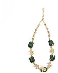 Addicted - Pax Necklace With Emerald Crystals & Frog Motif - Lyst