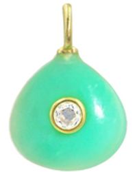 KAMARIA - Chrysoprase Gemstone Pendant With Topaz - Lyst