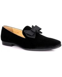 DAVID WEJ - Alfred Velvet Bow Tie Loafers - Lyst