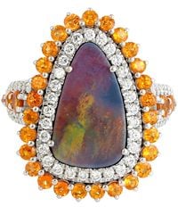 Artisan - 18K Opal, Mandarin Garnet & Diamond Ring - Lyst