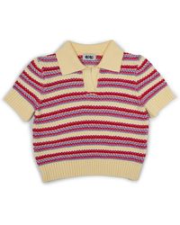 Gigi Knitwear - Stripe Polo Top - Lyst