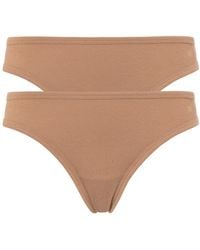 Nudea - Neutrals The Organic Cotton Mini Brief Two Pack - Lyst