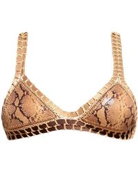 Luxsea Swimwear - Anya Snake Print Crochet Bikini Top - Lyst