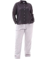 Haris Cotton - Plus Knot Waist Pocket Patched Linen Pants - Lyst