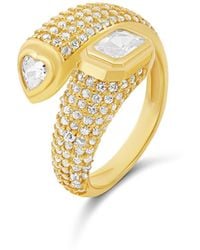SHYMI - Multi Shape Pave Wrap Ring - Lyst