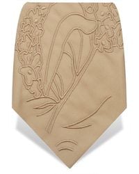 Gresham Blake - Neutrals Embroidered Floral Tie - Lyst