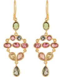 Opium Jewels - Tara Tourmaline Earrings - Lyst