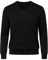 Nuvv Collection - V-Neck Merino Wool Sweater – Italian Yarn - Lyst
