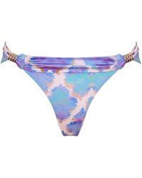 Sophia Alexia - Orchid Paradise Fiji Fold Over Bikini Bottom - Lyst